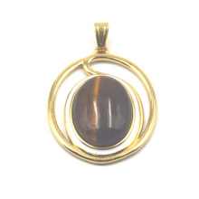 Cusotm Made Gemstone Pendant in 18kt Gold Plated